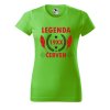 Dámské tričko s potiskem Legenda pírka (Barva trička - ženy (NOVÉ) Apple green, Velikost - všechny NOVÉ 2XL)