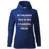 Dámská mikina Být policistka (Barva dámské mikiny Malfini Cape Bílá, Velikost - žena NOVÉ 2XL)