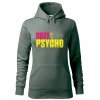 Dámská mikina Cute but psycho (Barva dámské mikiny Malfini Cape Bílá, Velikost - žena NOVÉ 2XL)