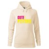Dámská mikina Cute but psycho (Barva dámské mikiny Malfini Cape Bílá, Velikost - žena NOVÉ 2XL)