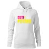 Dámská mikina Cute but psycho (Barva dámské mikiny Malfini Cape Bílá, Velikost - žena NOVÉ 2XL)