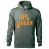 Pánská mikina s potiskem 0% vegan (Barva mikiny malfini pánské Bílá, Velikost - muž NOVÉ 2XL)