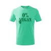 Dětské tričko s potiskem 0% vegan (Barva trička (děti) NOVÉ Apple green, Velikost - všechny NOVÉ 110 /4 roky)