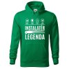 Pánská mikina s potiskem Instalatér legenda (Barva mikiny malfini pánské Bílá, Velikost - muž NOVÉ 2XL)