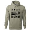 Pánská mikina s potiskem Instalatér legenda (Barva mikiny malfini pánské Bílá, Velikost - muž NOVÉ 2XL)
