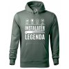 Pánská mikina s potiskem Instalatér legenda (Barva mikiny malfini pánské Bílá, Velikost - muž NOVÉ 2XL)