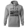 Pánská mikina s potiskem Instalatér legenda (Barva mikiny malfini pánské Bílá, Velikost - muž NOVÉ 2XL)