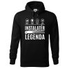 Pánská mikina s potiskem Instalatér legenda (Barva mikiny malfini pánské Bílá, Velikost - muž NOVÉ 2XL)