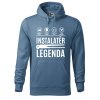 Pánská mikina s potiskem Instalatér legenda (Barva mikiny malfini pánské Bílá, Velikost - muž NOVÉ 2XL)