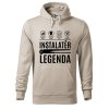 Pánská mikina s potiskem Instalatér legenda (Barva mikiny malfini pánské Bílá, Velikost - muž NOVÉ 2XL)