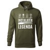 Pánská mikina s potiskem Instalatér legenda (Barva mikiny malfini pánské Bílá, Velikost - muž NOVÉ 2XL)