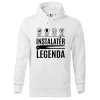 Pánská mikina s potiskem Instalatér legenda (Barva mikiny malfini pánské Bílá, Velikost - muž NOVÉ 2XL)
