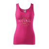 Dámské tílko s potiskem 100% natural (Velikost 2XL, Ženy vodácká tílka Azurově modrá)