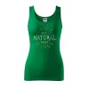 Dámské tílko s potiskem 100% natural (Velikost 2XL, Ženy vodácká tílka Azurově modrá)
