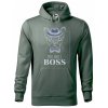 Pánská mikina s potiskem Big bull boss (Barva mikiny malfini pánské Bílá, Velikost - muž NOVÉ 2XL)