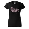 Dámské tričko s potiskem Birthday queen (Barva trička - ženy (NOVÉ) Apple green, Velikost - všechny NOVÉ 2XL)