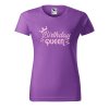 Dámské tričko s potiskem Birthday queen (Barva trička - ženy (NOVÉ) Apple green, Velikost - všechny NOVÉ 2XL)