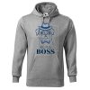 Pánská mikina s potiskem Big pug boss (Barva mikiny malfini pánské Bílá, Velikost - muž NOVÉ 2XL)