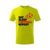 Dětské tričko Eat sleep football (Barva trička (děti) NOVÉ Apple green, Velikost - všechny NOVÉ 110 /4 roky)
