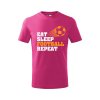 Dětské tričko Eat sleep football (Barva trička (děti) NOVÉ Apple green, Velikost - všechny NOVÉ 110 /4 roky)