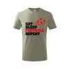 Dětské tričko Eat sleep football (Barva trička (děti) NOVÉ Apple green, Velikost - všechny NOVÉ 110 /4 roky)