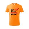 Dětské tričko Eat sleep football (Barva trička (děti) NOVÉ Apple green, Velikost - všechny NOVÉ 110 /4 roky)