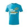 Dětské tričko Eat sleep football (Barva trička (děti) NOVÉ Apple green, Velikost - všechny NOVÉ 110 /4 roky)