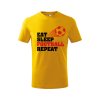 Dětské tričko Eat sleep football (Barva trička (děti) NOVÉ Apple green, Velikost - všechny NOVÉ 110 /4 roky)