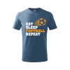 Dětské tričko Eat sleep football (Barva trička (děti) NOVÉ Apple green, Velikost - všechny NOVÉ 110 /4 roky)
