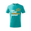 Dětské tričko Eat sleep football (Barva trička (děti) NOVÉ Apple green, Velikost - všechny NOVÉ 110 /4 roky)