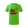 Dětské tričko Eat sleep football (Barva trička (děti) NOVÉ Apple green, Velikost - všechny NOVÉ 110 /4 roky)