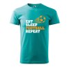 Pánské tričko Eat sleep football (Barva trička (muži) NOVÉ Apple green, Velikost - všechny NOVÉ 2XL)