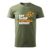 Pánské tričko Eat sleep football (Barva trička (muži) NOVÉ Apple green, Velikost - všechny NOVÉ 2XL)
