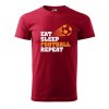 Pánské tričko Eat sleep football (Barva trička (muži) NOVÉ Apple green, Velikost - všechny NOVÉ 2XL)