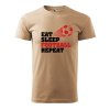 Pánské tričko Eat sleep football (Barva trička (muži) NOVÉ Apple green, Velikost - všechny NOVÉ 2XL)