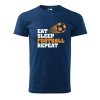 Pánské tričko Eat sleep football (Barva trička (muži) NOVÉ Apple green, Velikost - všechny NOVÉ 2XL)