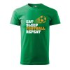 Pánské tričko Eat sleep football (Barva trička (muži) NOVÉ Apple green, Velikost - všechny NOVÉ 2XL)