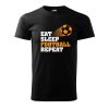 Pánské tričko Eat sleep football (Barva trička (muži) NOVÉ Apple green, Velikost - všechny NOVÉ 2XL)