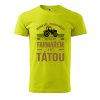 Pánské tričko s potiskem Farmář táta (Barva trička (muži) NOVÉ Apple green, Velikost - všechny NOVÉ 2XL)