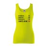 Dámské tílko s potiskem Je mi 50 (Velikost 2XL, Ženy vodácká tílka Apple green)