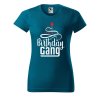 Dámské tričko s potiskem Birthday gang (Barva trička - ženy (NOVÉ) Apple green, Velikost - všechny NOVÉ 2XL)