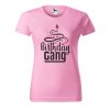 Dámské tričko s potiskem Birthday gang (Barva trička - ženy (NOVÉ) Apple green, Velikost - všechny NOVÉ 2XL)