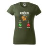 Dámské tričko s potiskem Kočka volá (Barva trička - ženy (NOVÉ) Apple green, Velikost - všechny NOVÉ 2XL)