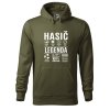 Pánská mikina s potiskem Hasič legenda (Barva mikiny malfini pánské Bílá, Velikost - muž NOVÉ 2XL)