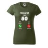 Dámské narozeninové tričko s potiskem 50 volá (Barva trička - ženy (NOVÉ) Apple green, Velikost - všechny NOVÉ 2XL)