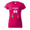 Dámské narozeninové tričko s potiskem 50 volá (Barva trička - ženy (NOVÉ) Apple green, Velikost - všechny NOVÉ 2XL)