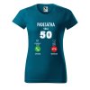 Dámské narozeninové tričko s potiskem 50 volá (Barva trička - ženy (NOVÉ) Apple green, Velikost - všechny NOVÉ 2XL)