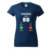 Dámské narozeninové tričko s potiskem 50 volá (Barva trička - ženy (NOVÉ) Apple green, Velikost - všechny NOVÉ 2XL)