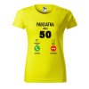 Dámské narozeninové tričko s potiskem 50 volá (Barva trička - ženy (NOVÉ) Apple green, Velikost - všechny NOVÉ 2XL)
