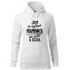Dámská mikina Nejlepší maminka na světě (Barva dámské mikiny Malfini Cape Bílá, Velikost - žena NOVÉ 2XL)